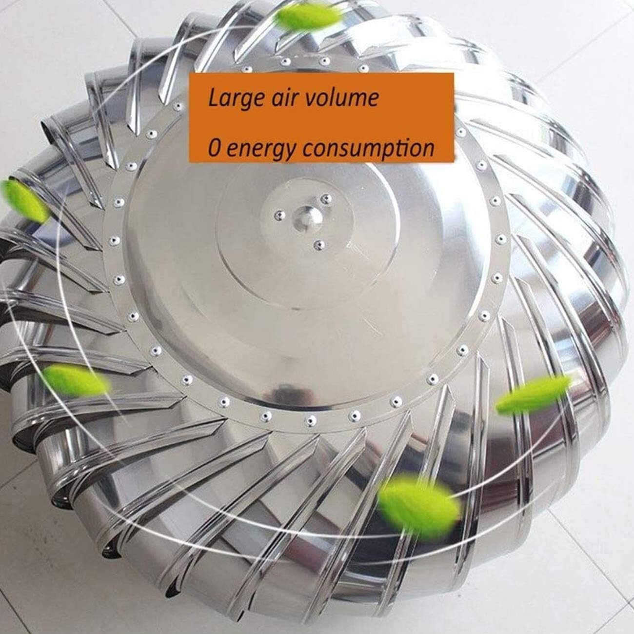 Acero Inoxidable Rotatable sombrerete de Chimenea - Anti-revoco Spinner para Lluvia & Nieve protección Shield (200mm) para Mejorado Tiro y Weather Resistance