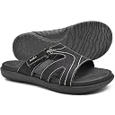 KUAILU Womens Fashion Orthotic Slides Ladies Lightweight Athletic Yoga Mat Sandals Slip On Thick Cushion Slippers Sandals With Comfortable Plantar Fasciitis Arch Support Black 10 gallery image