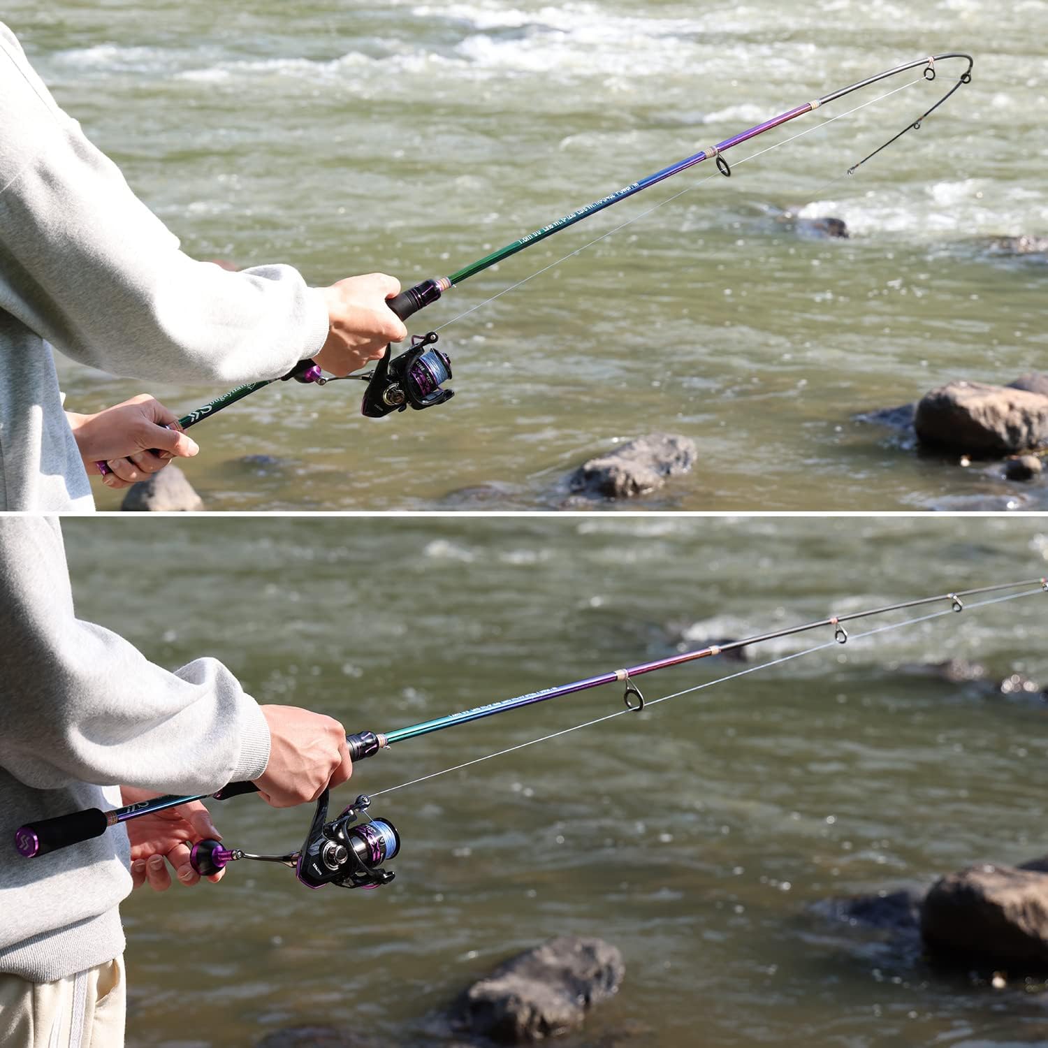Sougayilang Fishing Rod and Reel Combo, Medium Fishing Pole with Baitcasting Reel Combo, 2-Piece Fishing Combo