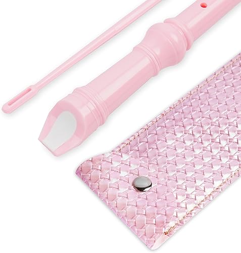Miniatura 127 de Flauta para principiantes, niños y adultos, 8 agujeros, soprano, con varilla de limpieza y funda de cuero para estudiantes, entretenimiento en casa