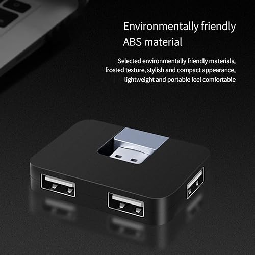 Miniatura 8 de Hub USB 2.0 Mini Creative U Shape Hub con 4 puertos USB para PC portátil USB transferencia de datos, negro