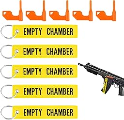 EuSupNova 5 Piezas Banderas de Seguridad para Cámara de Pistola, Universal para Cámara Vacía Compatible con Bandera de Seguridad para Rifle de Caza Pistola, Incluye 5 llaveros
