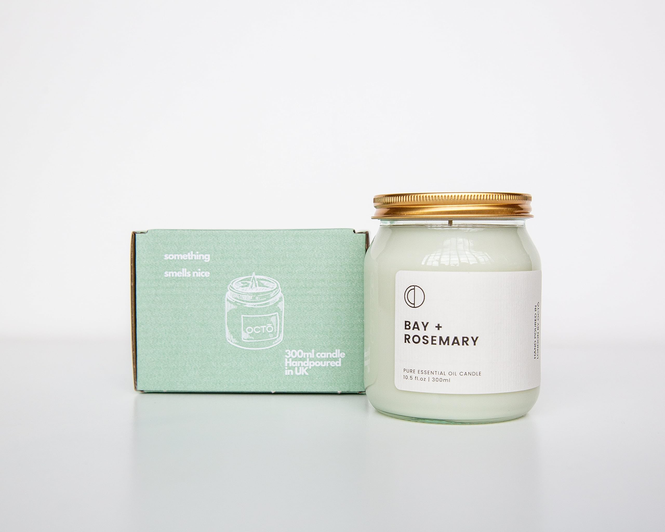 OCTŌ Bergamot Candle 300ml, White, 10.5oz - Image 2