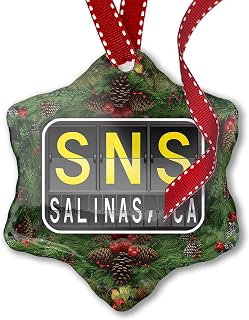 Christmas Ornament SNS Airport Code for Salinas, CA