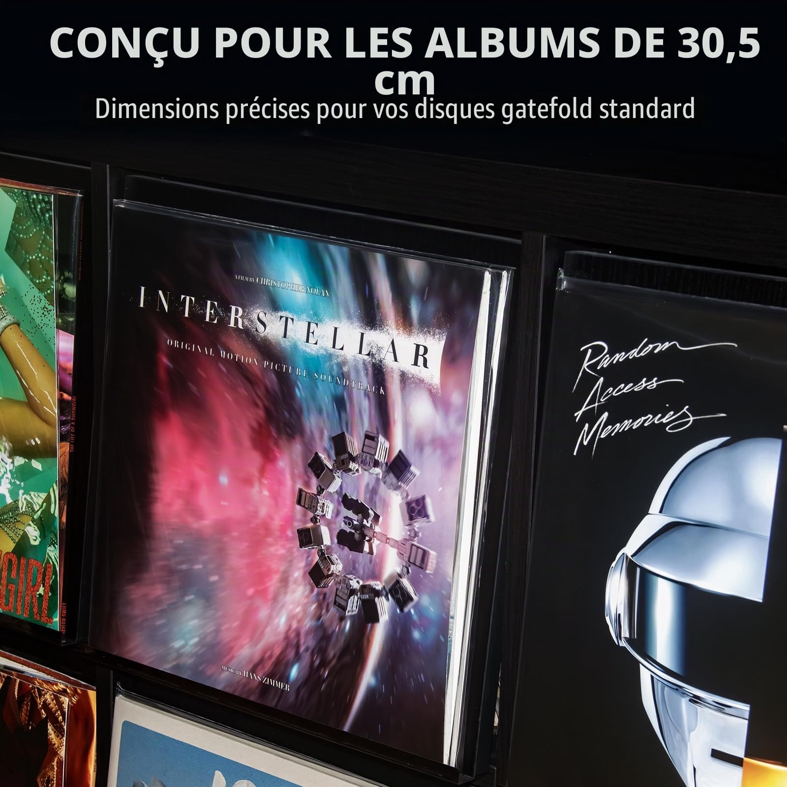 TAKMORK Gatefolds Pochettes d'enregistrement pour albums en vinyle 30,5 cm : pochettes extérieures en plastique transparent 3 mm pour la protection des LP, 25 pièces