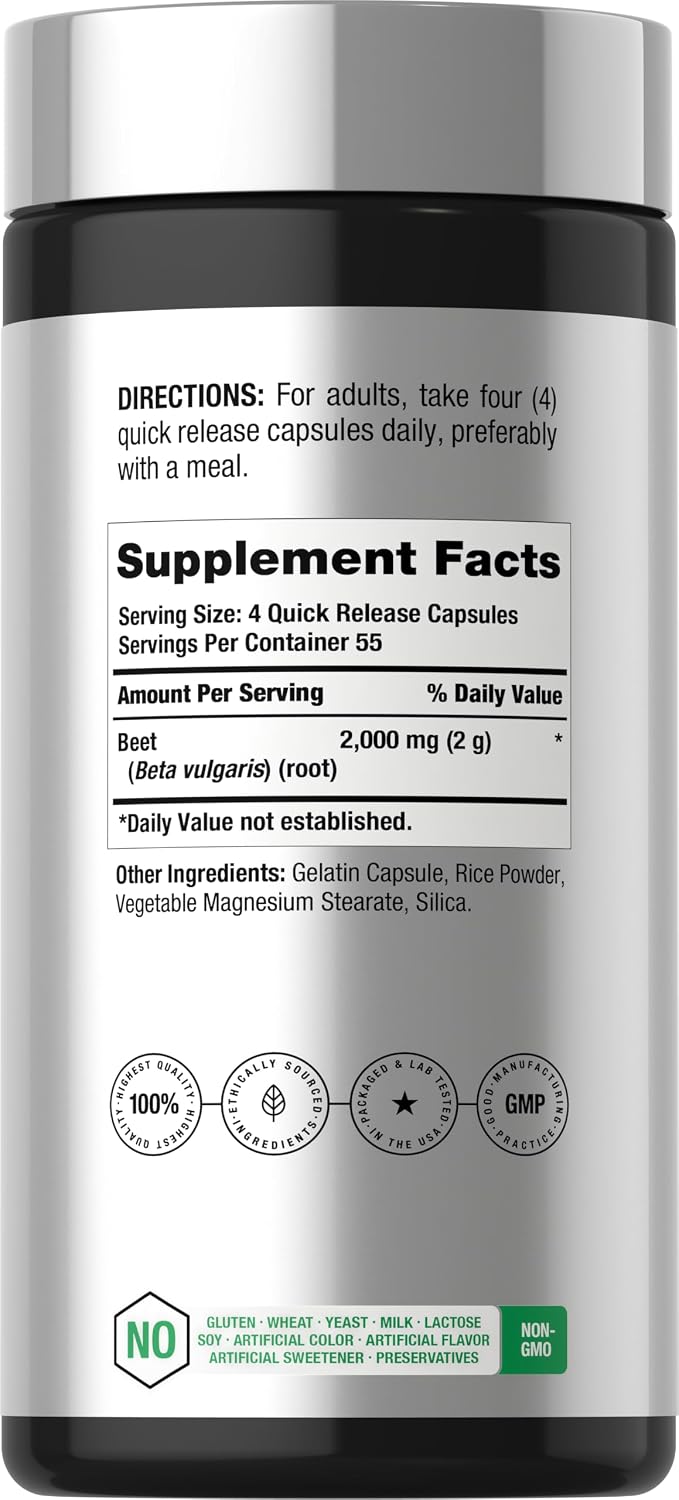 Horbäach Beet Root Powder Capsules: Non-GMO, Gluten-Free Supplement Manual