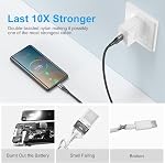 USB Type C Cable Fast Charging,3pack 10ft Premium Nylon Braided 3A Rapid Charger Quick Cord,Type C to A Cable Compatible for Samsung Galaxy S21 S20 S10 S9 S8 Plus,Note 20 10 9 8, LG V50 V40 G8 G7