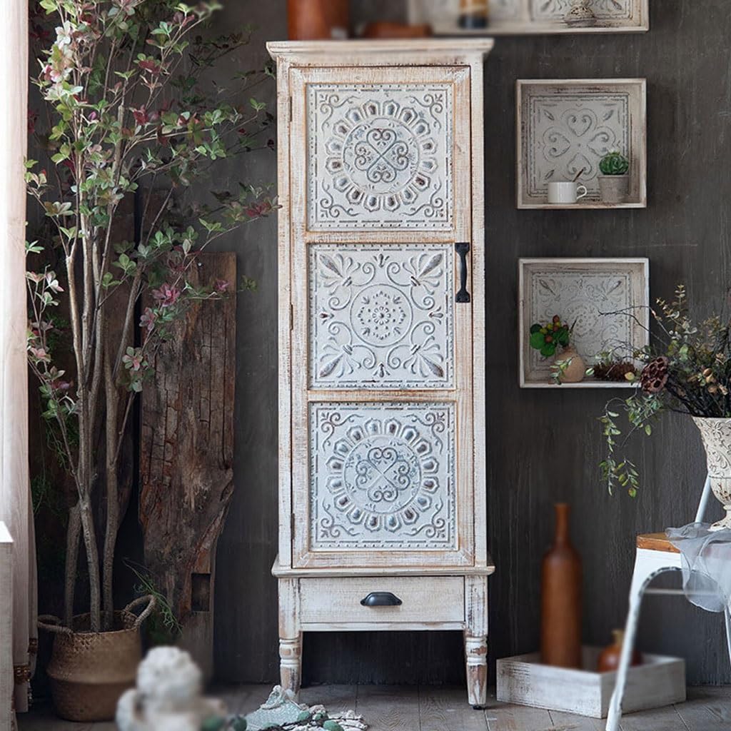 Buffet Massivholz Lagerschränke Eingangsschränke Flur Schränke Retro geschnitzt und abgenutzte Sideboards Wohnzimmer Wandschränke Aparadores Para Comedor