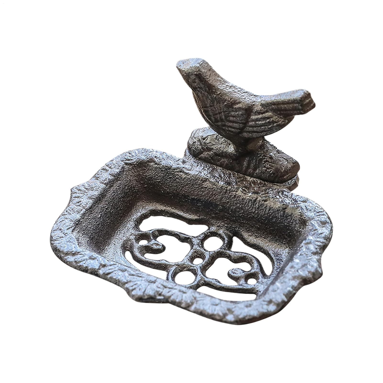 Porte-savon en fonte oiseau vintage antidérapant pour déco de salle de bain de ferme