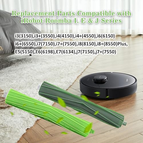 Miniatura 4 de Piezas de repuesto compatibles con iRobot Roomba I, E y J Series i7 i7+ i2 i3 i3+ i4 i4+ i6 i6+ i8 i8+Plus j7 j7+ E5 E6 E7, 2 juegos de cepillos de