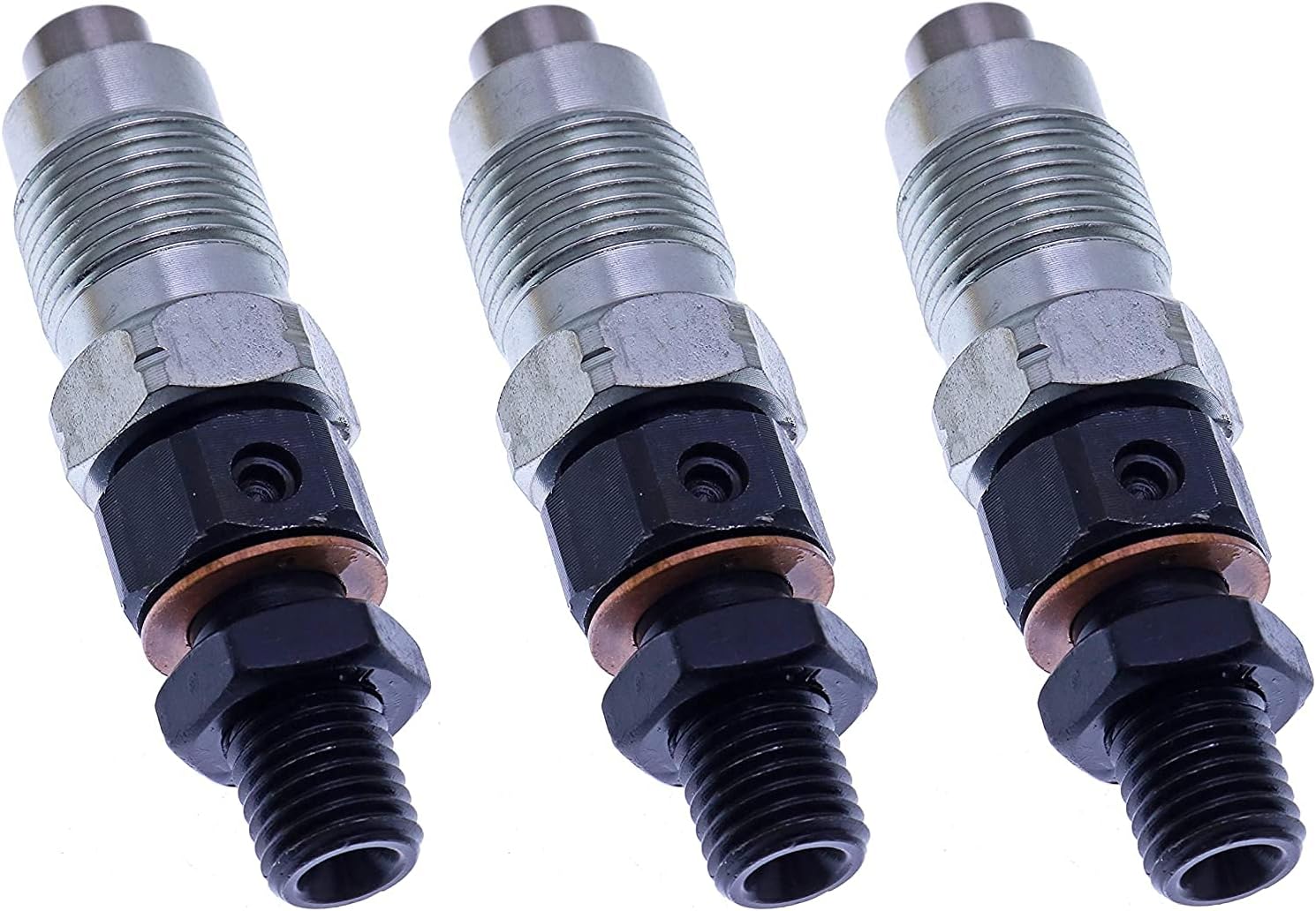 JEENDA 3PCS Fuel Injector 16001-53002 16871-53000 16001-53000 H1600-53000 16001-53904 for Kubota D722 Engine Kubota BX1860 BX1870 BX1880 BX2360 BX2370 BX2380 BX23S BX25 BX25DLB U17 RTV900G9 ZD101