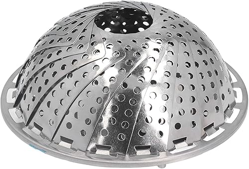 Miniatura 5 de Cesta de vapor, cesta de vapor expandible para verduras, acero inoxidable, estante de vapor para olla, alimentos vegetarianos para cocinar al vapor