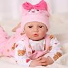 Muñecas Bebé Reborn BABESIDE 17 Pulgadas Niña, Muñeca Realista con Accesorios | Muñeca Bebé Realista de Vinilo con Cuerpo de Tela Suave, Extremidades Articuladas, Vestir, Decoración de Guardería, Regalo de Juego de Imitación para Niños 3+ Años 5