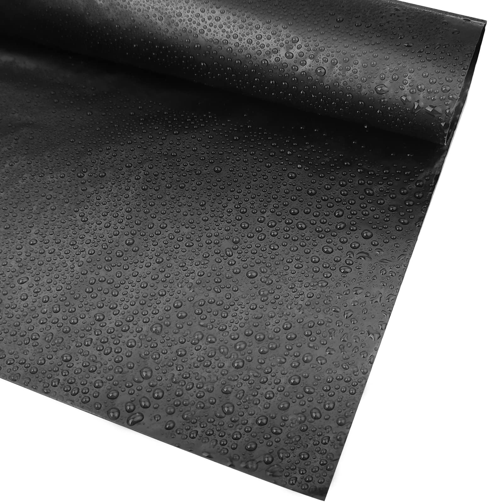 WARM&LOVE 2m x 3m Pond Liners Cut Black HDPE UV and Weather Resistant Swimming Pool Film Tarpaulin Black for Fish Ponds, Fountains, Water Garden and Waterfall Thickness 0.1mm