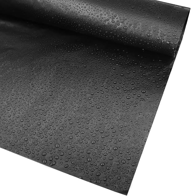Gartenteich-Zubehör Teichfolien-Zuschnitt schwarz HDPE, 3 x 2 m — UV- und witterungsbeständig, dünne Einsteigerfolie — Teichfolie
