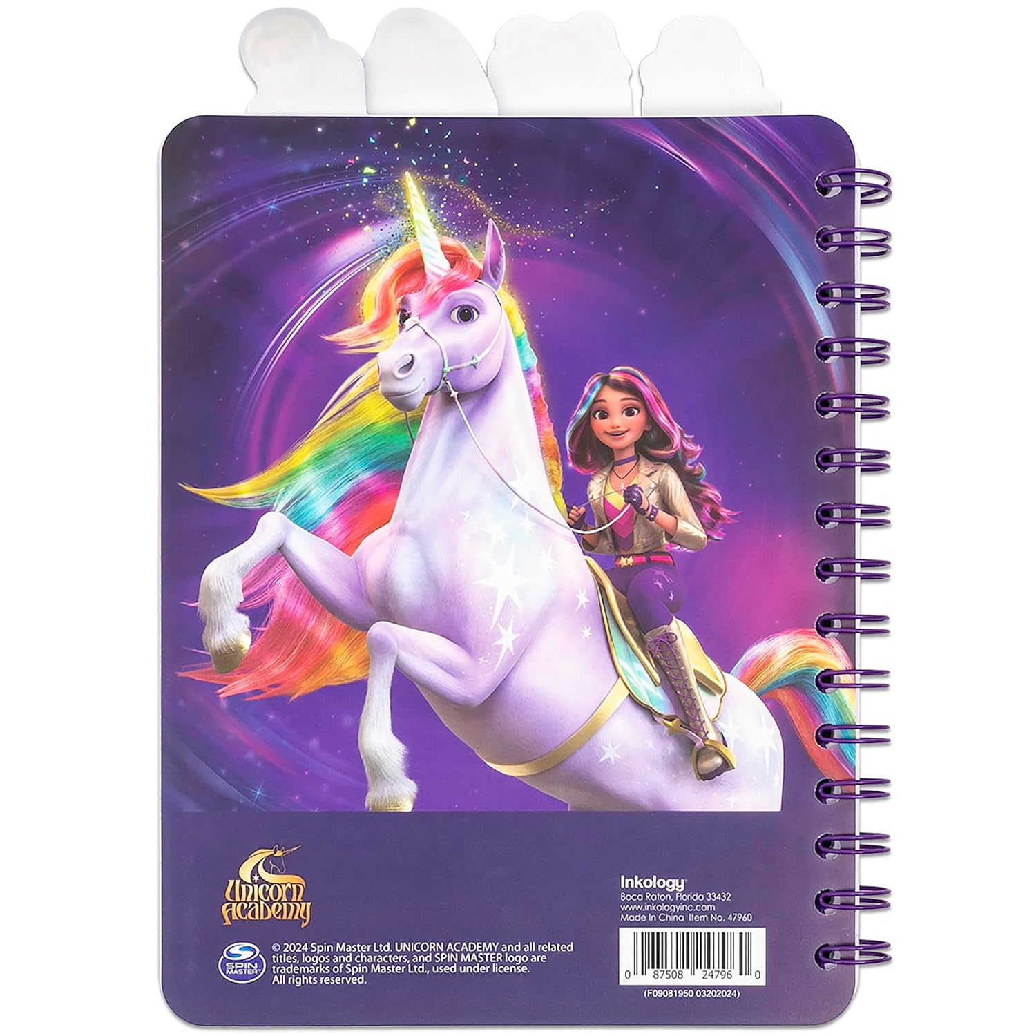 4 Tab Journal: Unicorn Academy - 160 Dot Pages, Magical Themed Spiral Notebook, 4 Character Dividers, Writing-Notes-Dreams-Doodles, Kids 3+