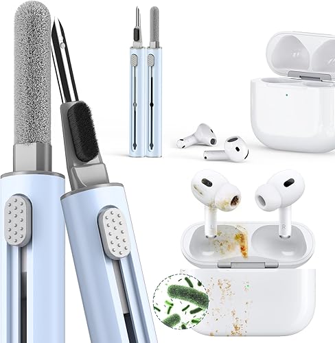 Miniatura 7 de Kit de limpieza Inesore para Airpods Pro Serie 3 2 1, herramienta de pluma de limpieza multifunción para auriculares, altavoces de iPhone