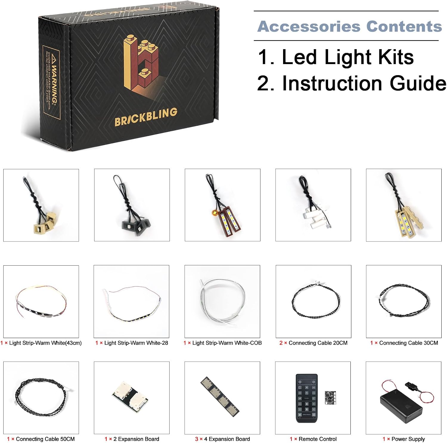 BrickBling LED Lighting Kit Compatible with Lego Castle: The Great Hall Compatible with Lego 76435-No Model Included (RC Version Light)
