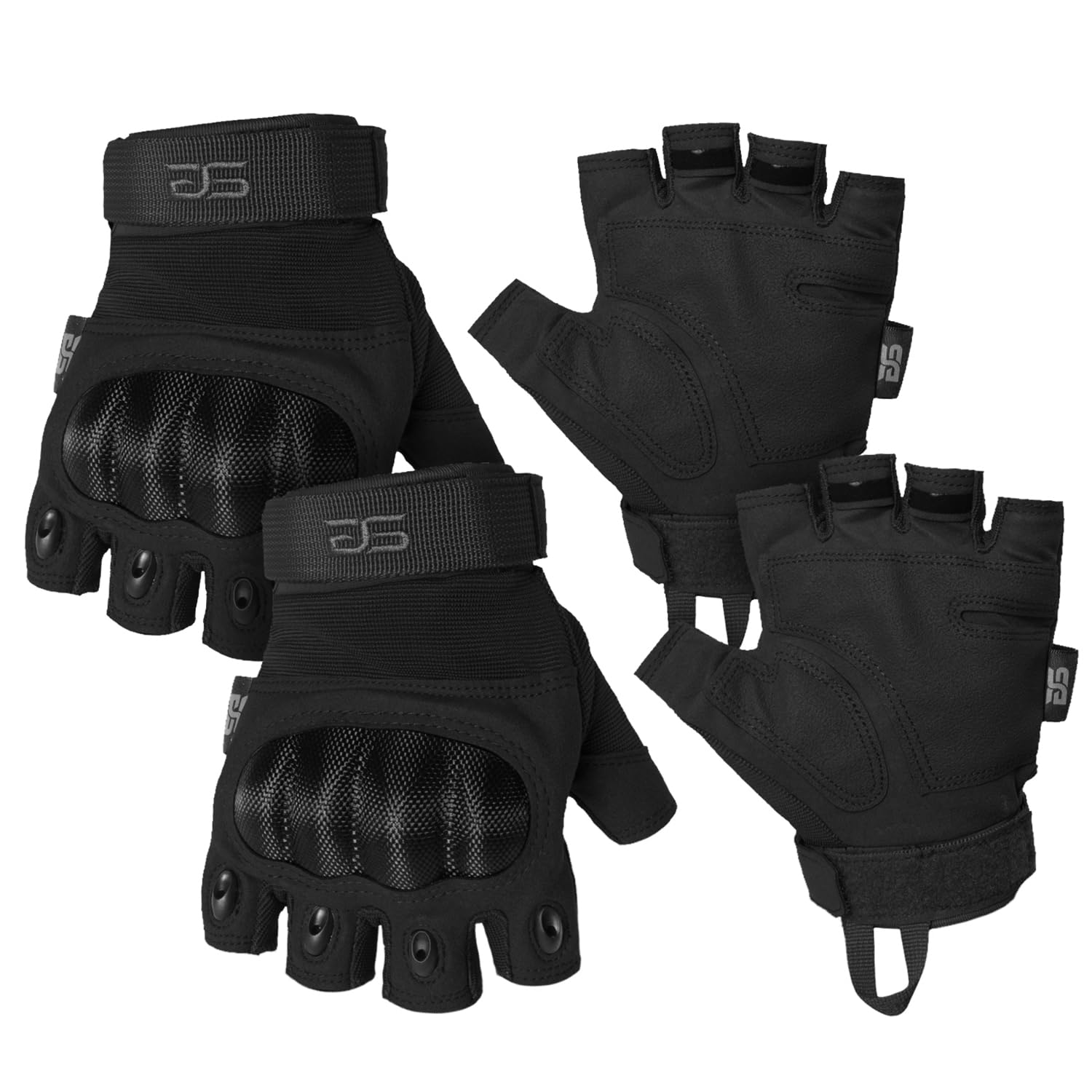 Glove Station- Fingerless Knuckle Tactical Gloves for Men - Motorcycle Gloves for Tactical Shooting, Airsoft, Hunting, Police Work and Hiking