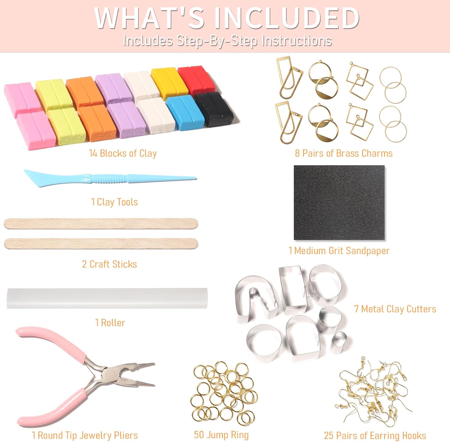 Patemby Clay Earring Jewelry Making Kit, Art Crafts DIY for Teen Girl Gift