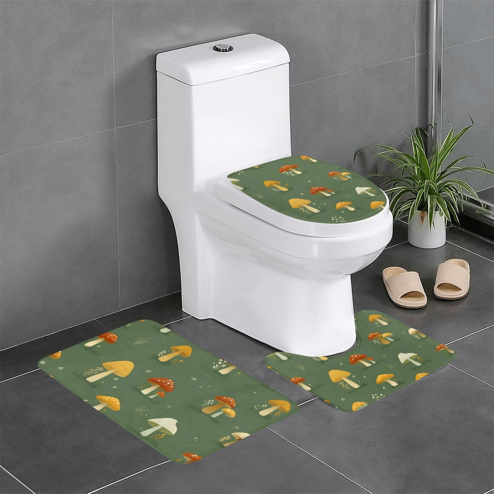 Tapis de salle de bain antidérapants lot de 3 contre les sols humides et froids