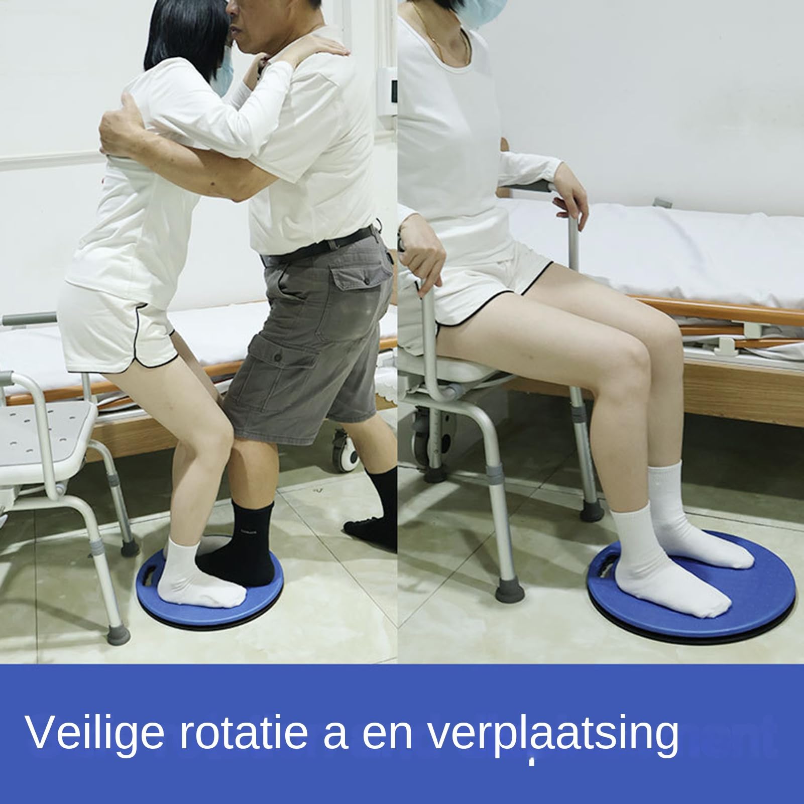 Tableros de transferencia para discapacitados - Bailarines estantes | giratorios con rotación de 360 ° | Tablero deslizante con rodamientos de bolas de acero para levantar entrenamiento de