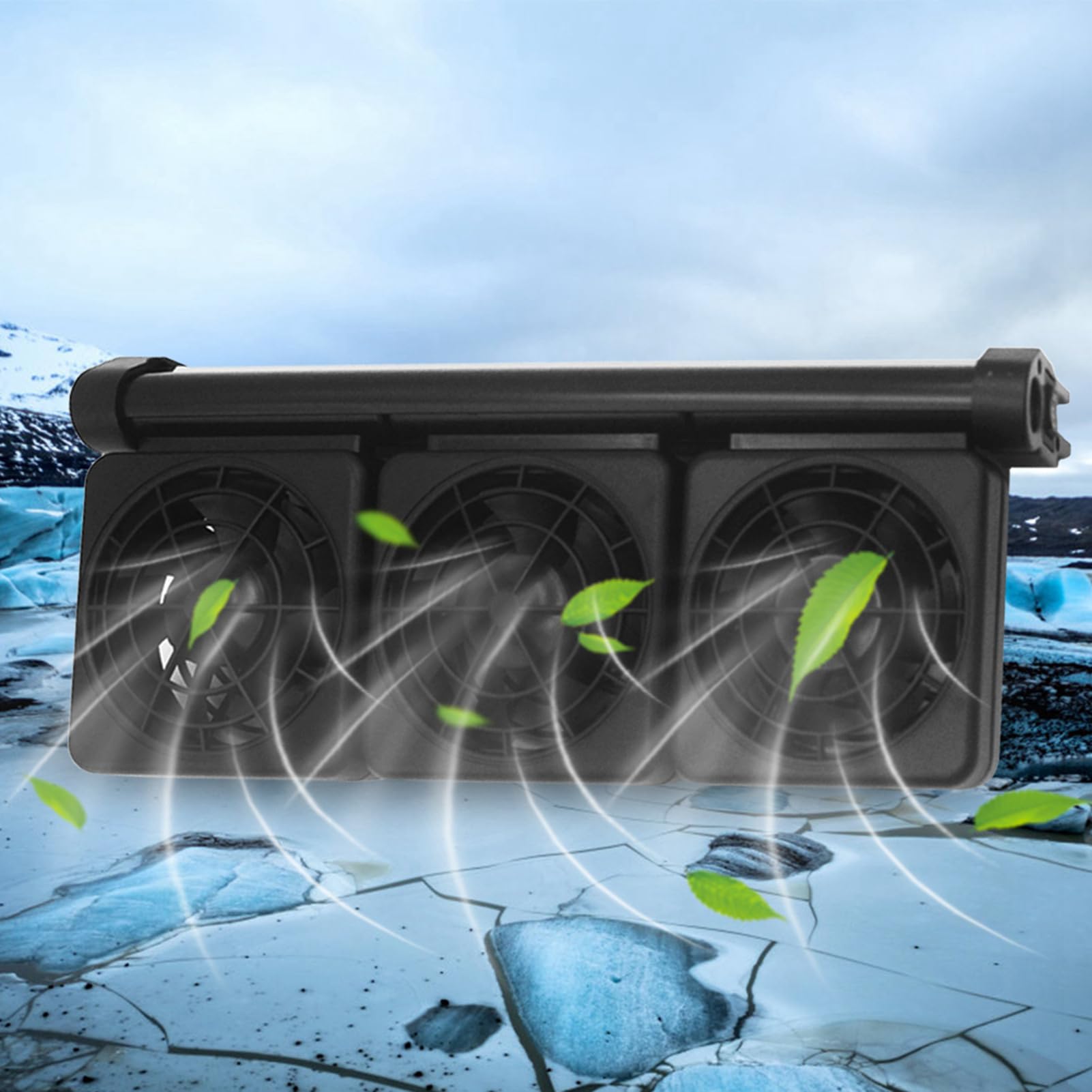 FILFEEL Ventilateur de refroidissement efficace pour aquarium avec vitesse du vent pour une installation facile dans les aquariums (3 têtes)
