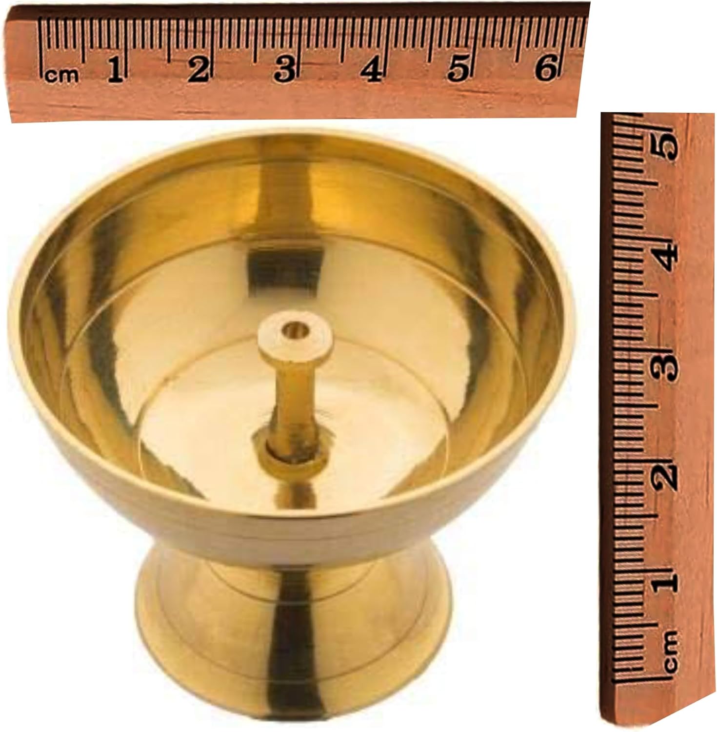 Neoteric Traditional Oval Brass Diya Pooja Oil Lamp Pack of 2