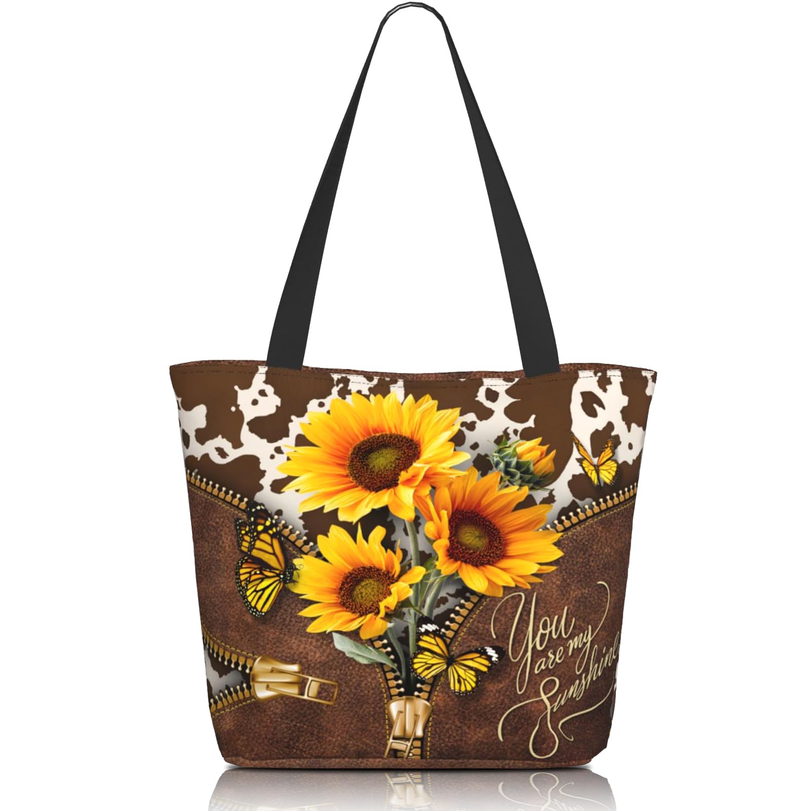 TREKTOTS Tote Bag for Women with Zipper, Everyday Carry, Large Capacity Reusable Shopping Bag for Groceries & Travel