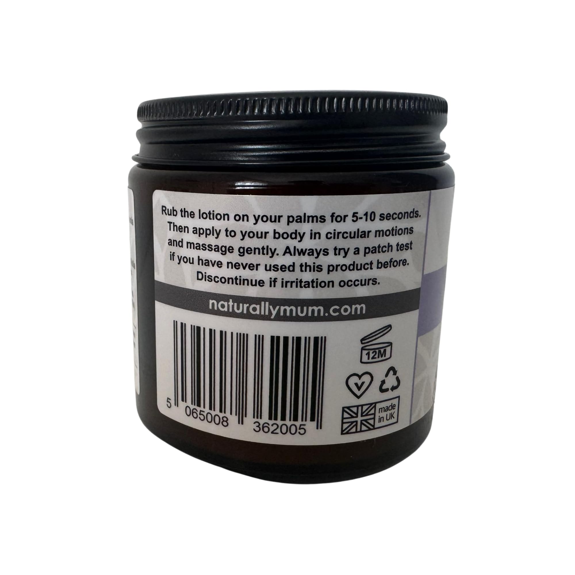 NaturallyMum - Loción corporal de magnesio [natural y vegana] - Loción tópica de cloruro de magnesio para la salud del sueño, los huesos, el corazón y los músculos - Lavanda - Fabricado en el Reino