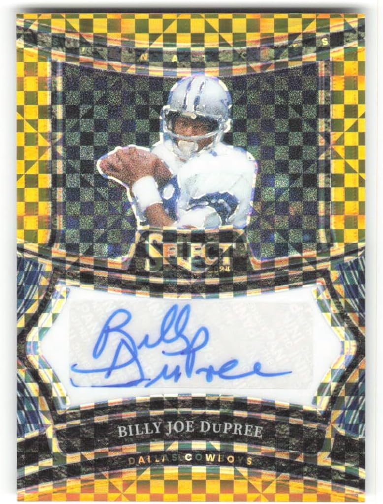 2024 Panini Select Signature Gold Prizm #SP-BJD Billy Joe DuPree AUTO 3/10 Dallas Cowboys NFL Football Trading Card