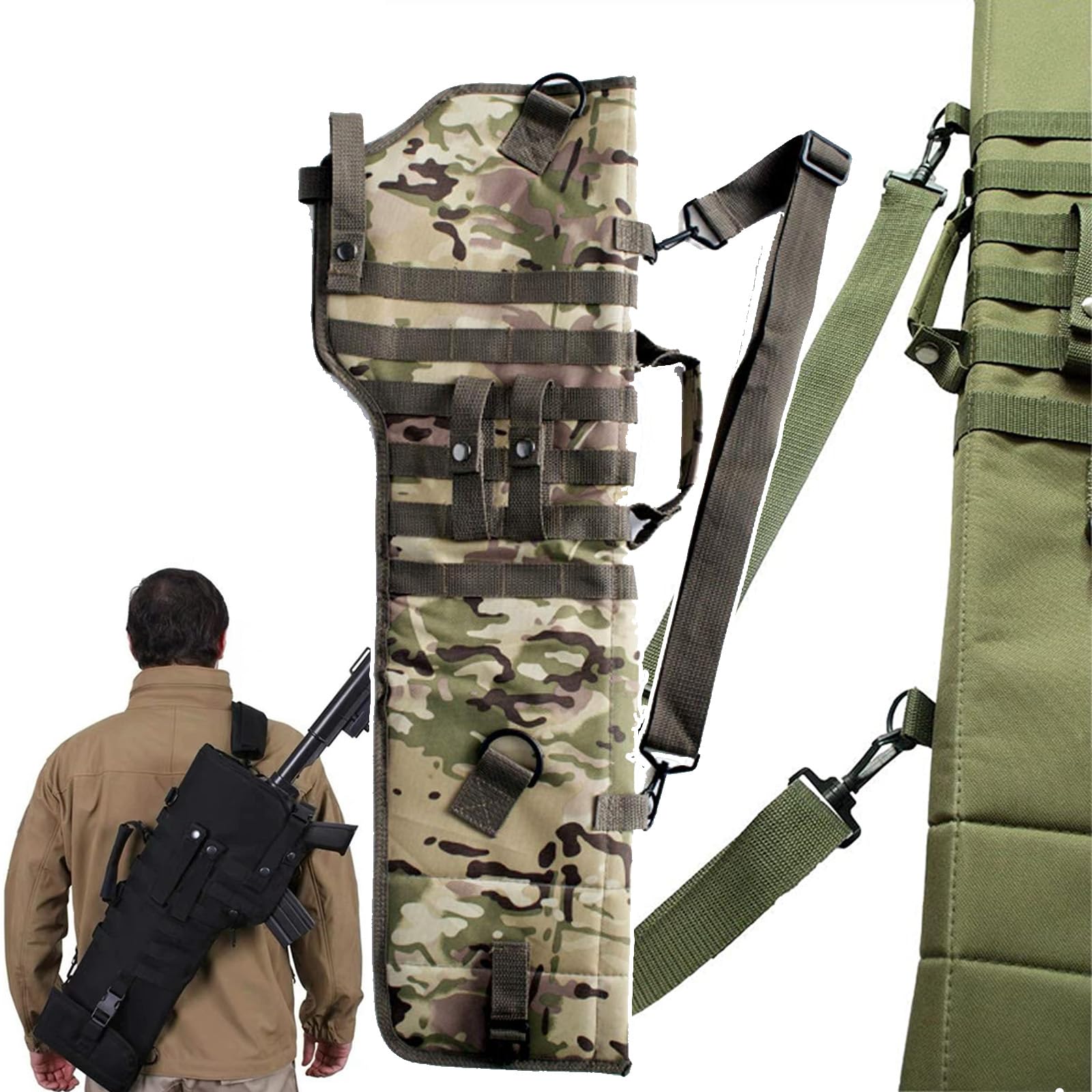Sac à dos à bandoulière rembourré pour pistolet avec boucle D