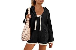 Women's V-Neck Hooded Romper