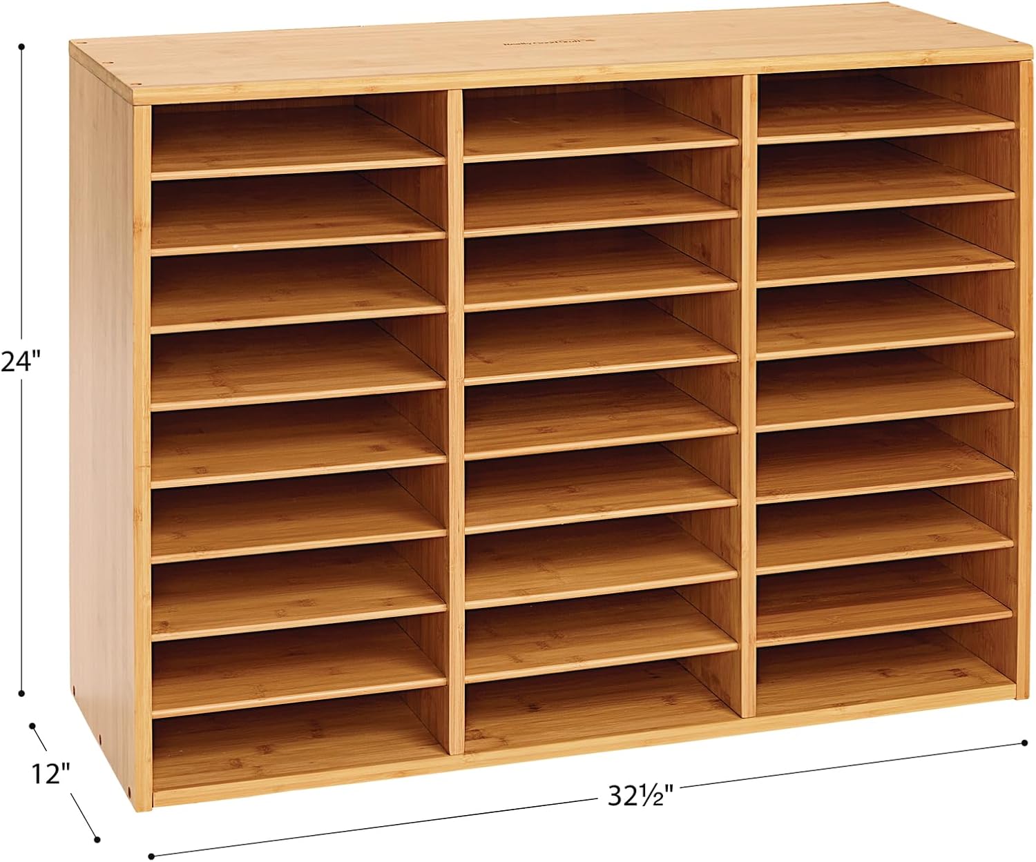 Really Good Stuff Bamboo 27-Slot Mail Center with Boho Trays image 5