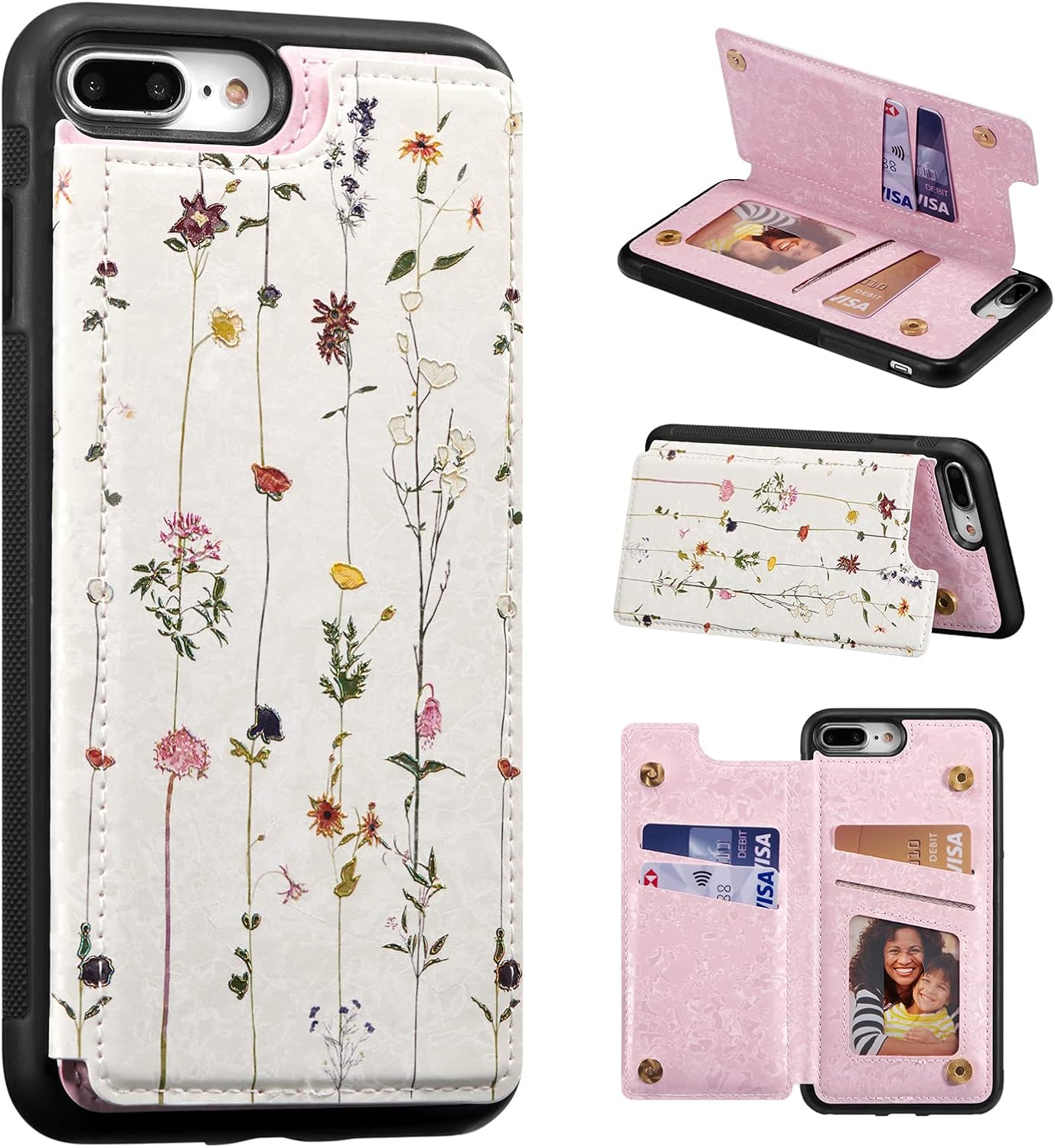 Case For IPhone SE 2022 5G/iPhone 7/iPhone 8/iPhone SE 2020, Luxury PU Leather Case [Magnetic