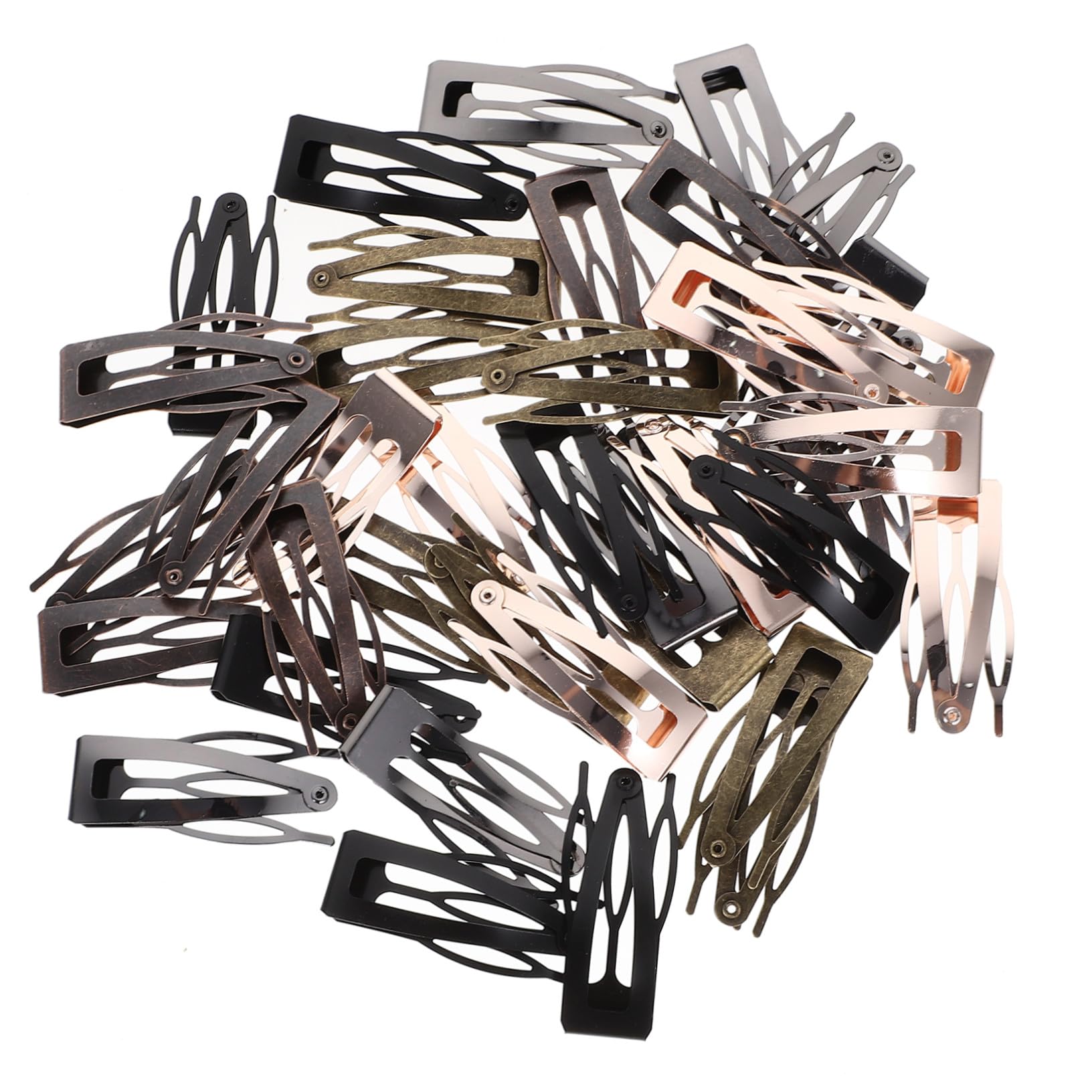ERINGOGO 40 piezas Pinzas de Pelo Metálicas con Cierre para Niñas y Mujeres Clips Elegantes para Peinados Accesorios de Cabello Delicados y Resistentes Surtido Negro Rosa Gunmetal y Tonos