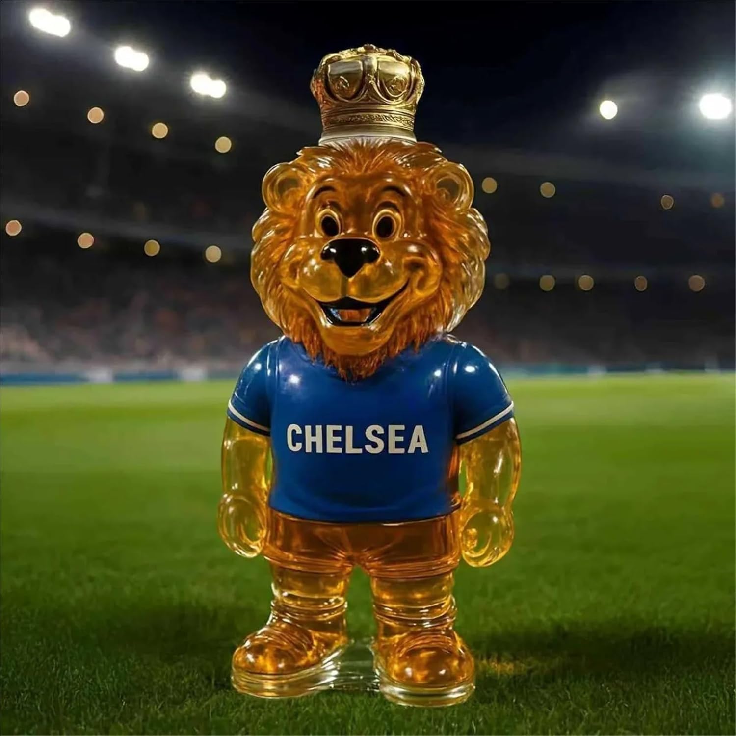 ウィスキ一デカンタ、工芸品 アート置物、300ml ライオンマスコット ウイスキーデキャンタ彫刻、ハンドメイドガラスボトル、ライオン