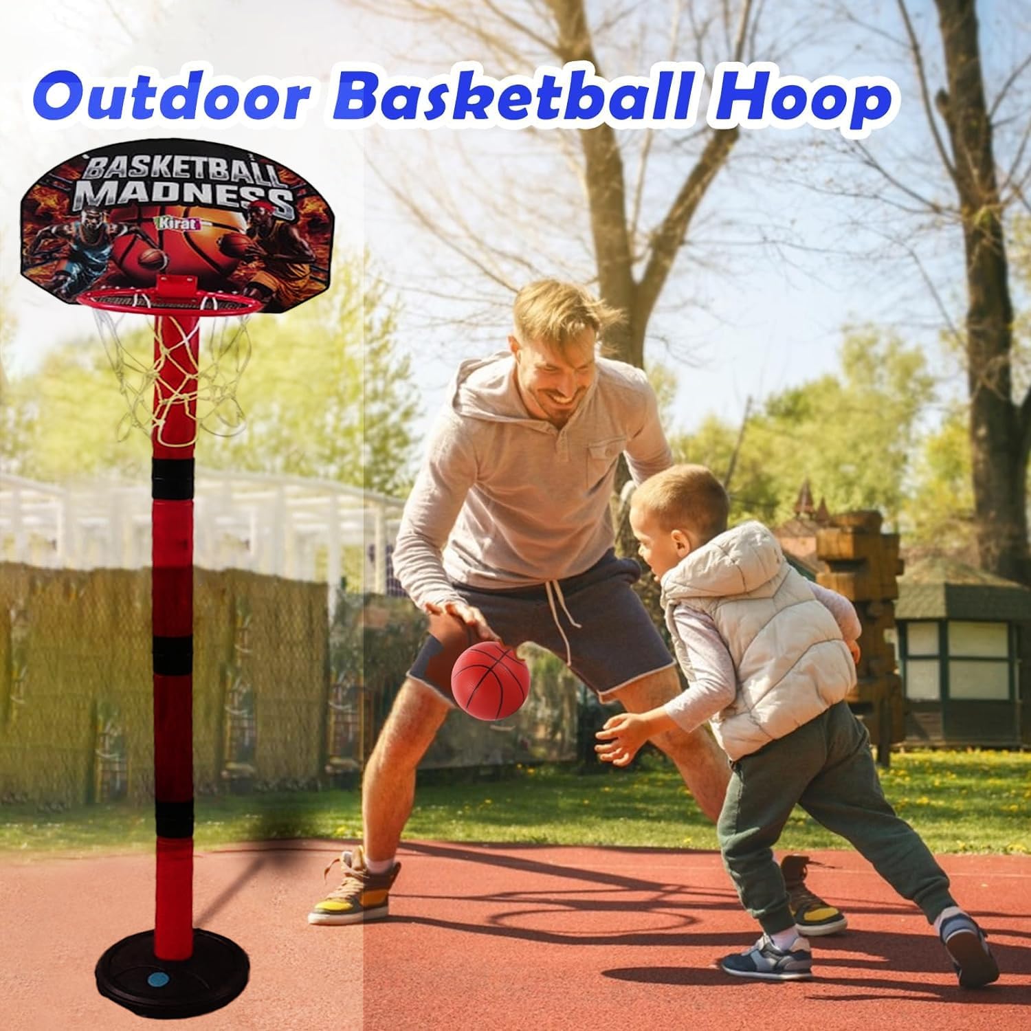 Amisha Gift Gallery Basketball for Kids 2 in1 Set with Adjustable Stand and Magnetic Dart Game Basket Ball for Indoor Outdoor use (Rubber Basketball & 3 Darts Included in The Box) - Image 8 thumbnail