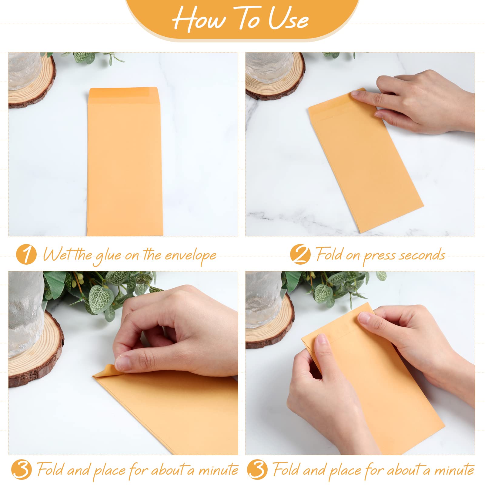 Taobary Lot de 1000 enveloppes autocollantes #7 pour pièces de monnaie - Enveloppes gommées pour sceller les graines - 8,9 x 16,5 cm - 12,7 kg - Pour pièces de monnaie, reçus (kraft)