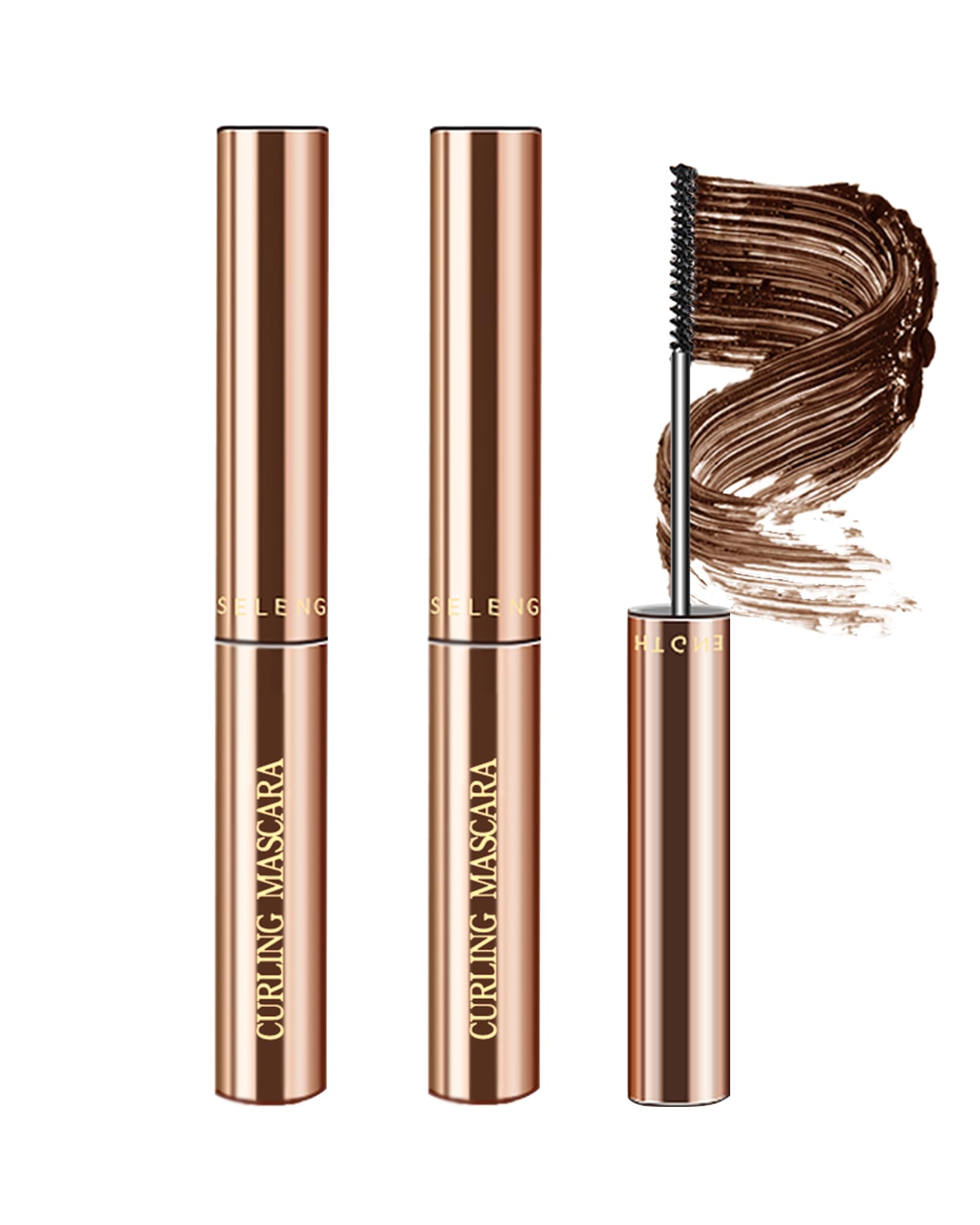 Brown Mascara for Older Women 60 Plus,2Pcs Waterproof Mascara for Eyelashes 2PCS Brown
