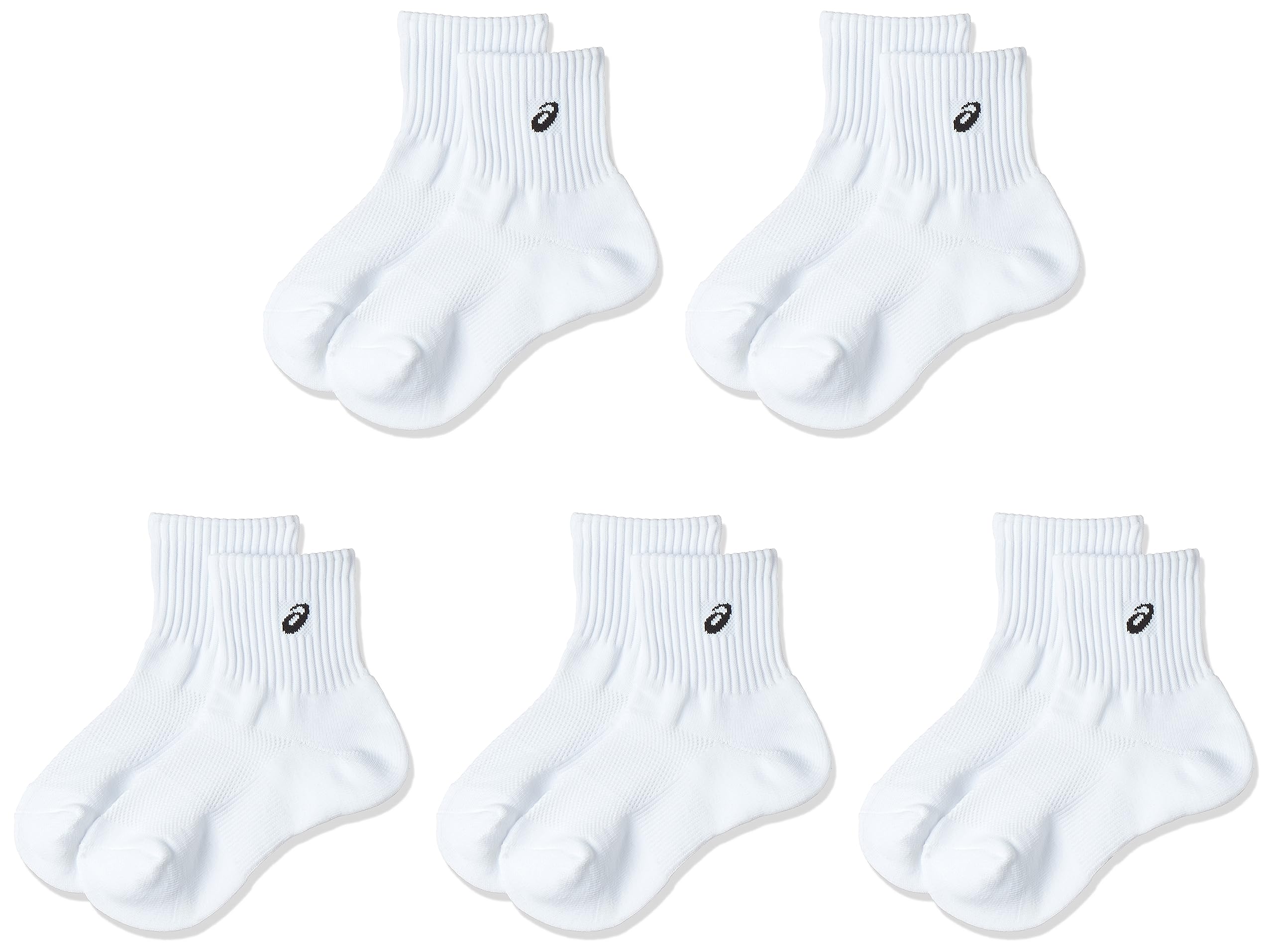 AsicsUnisex MIDDLE SOCKS 5P Socks (5 Pairs)