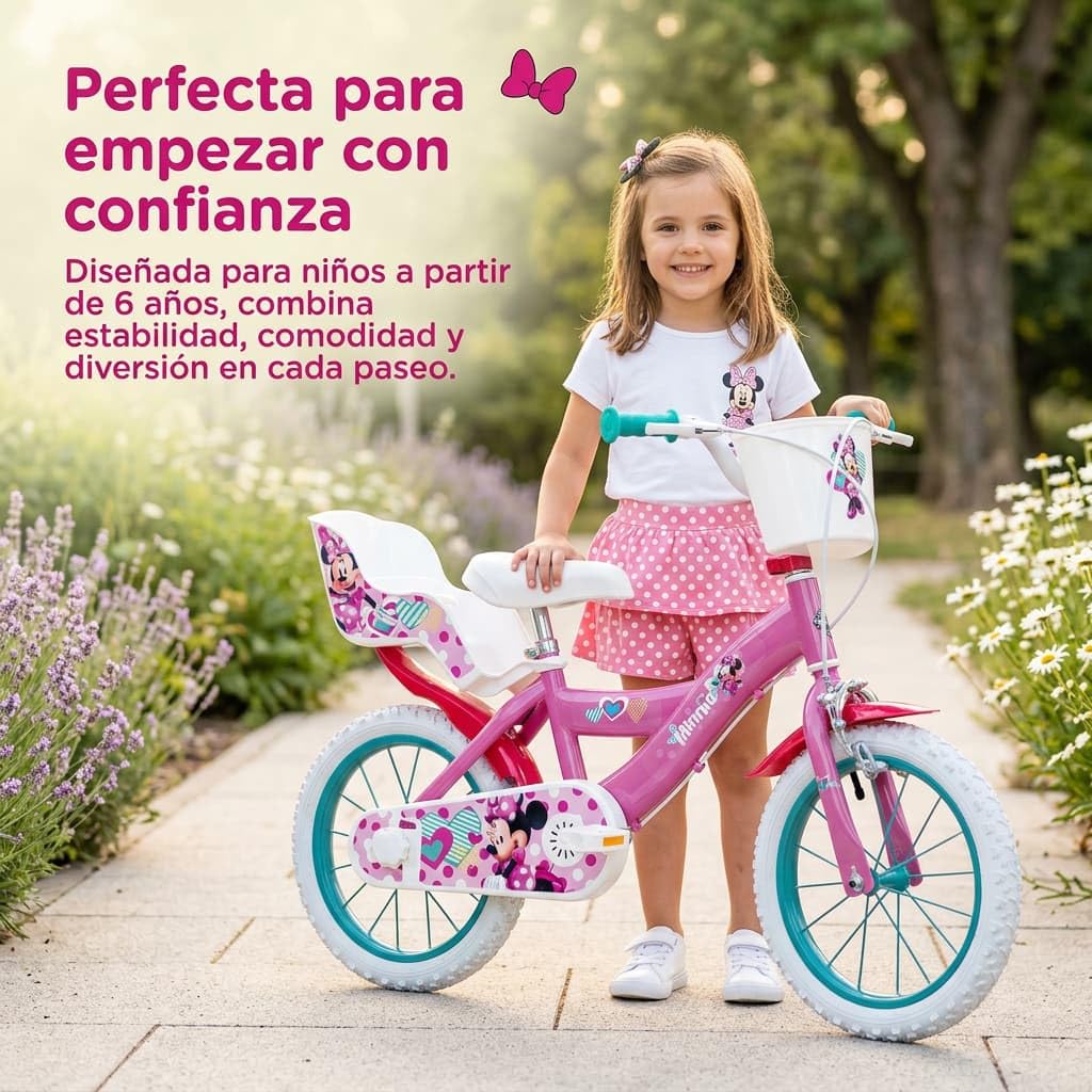 TOIMSA Bicicleta 14" Minnie Huffy 4/6 Años
