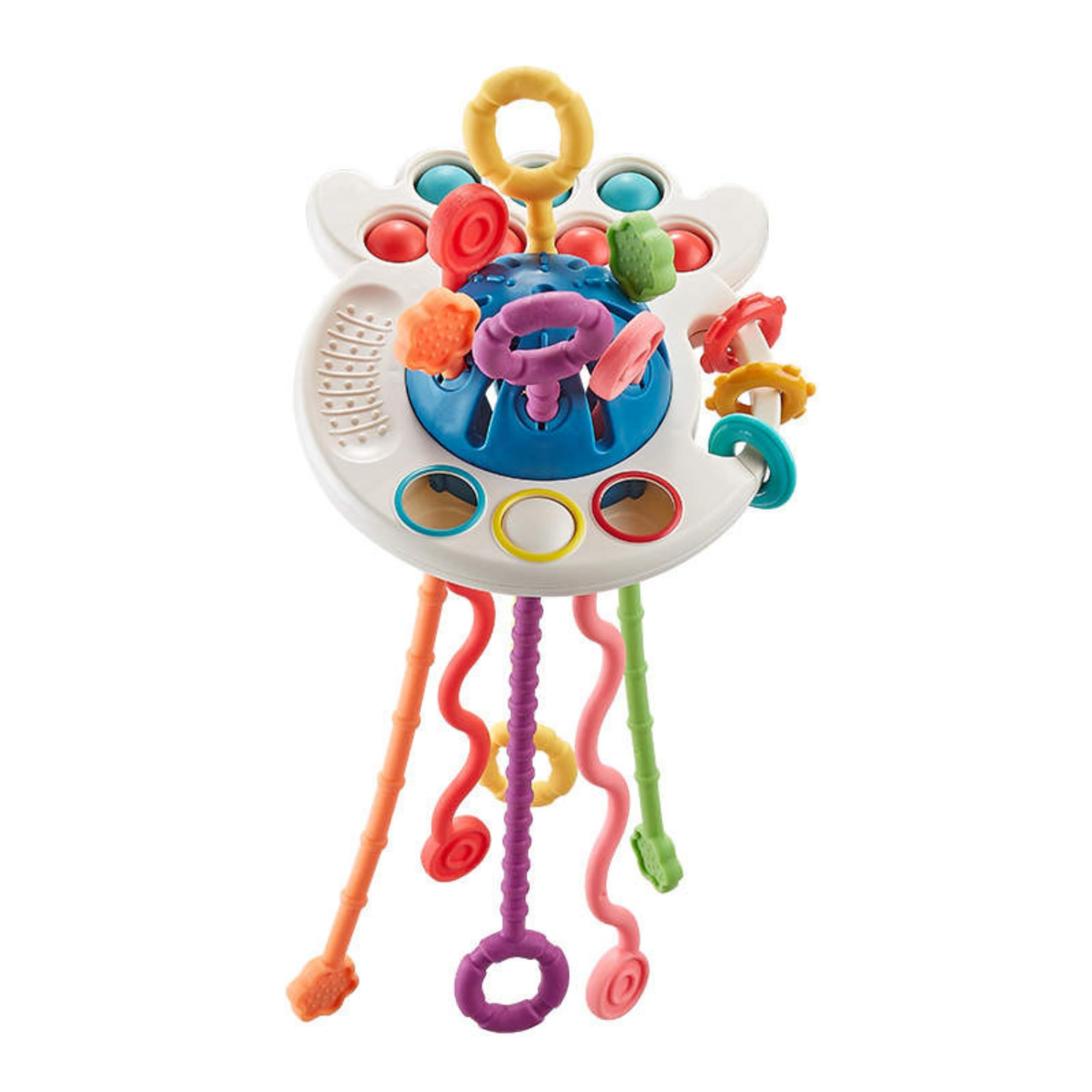 ADEGO Juguete Sensorial Montessori para Bebés - Mordedor y Juguete Educativo Multicolor - Regalo Educativo Ideal con Forma de UFO