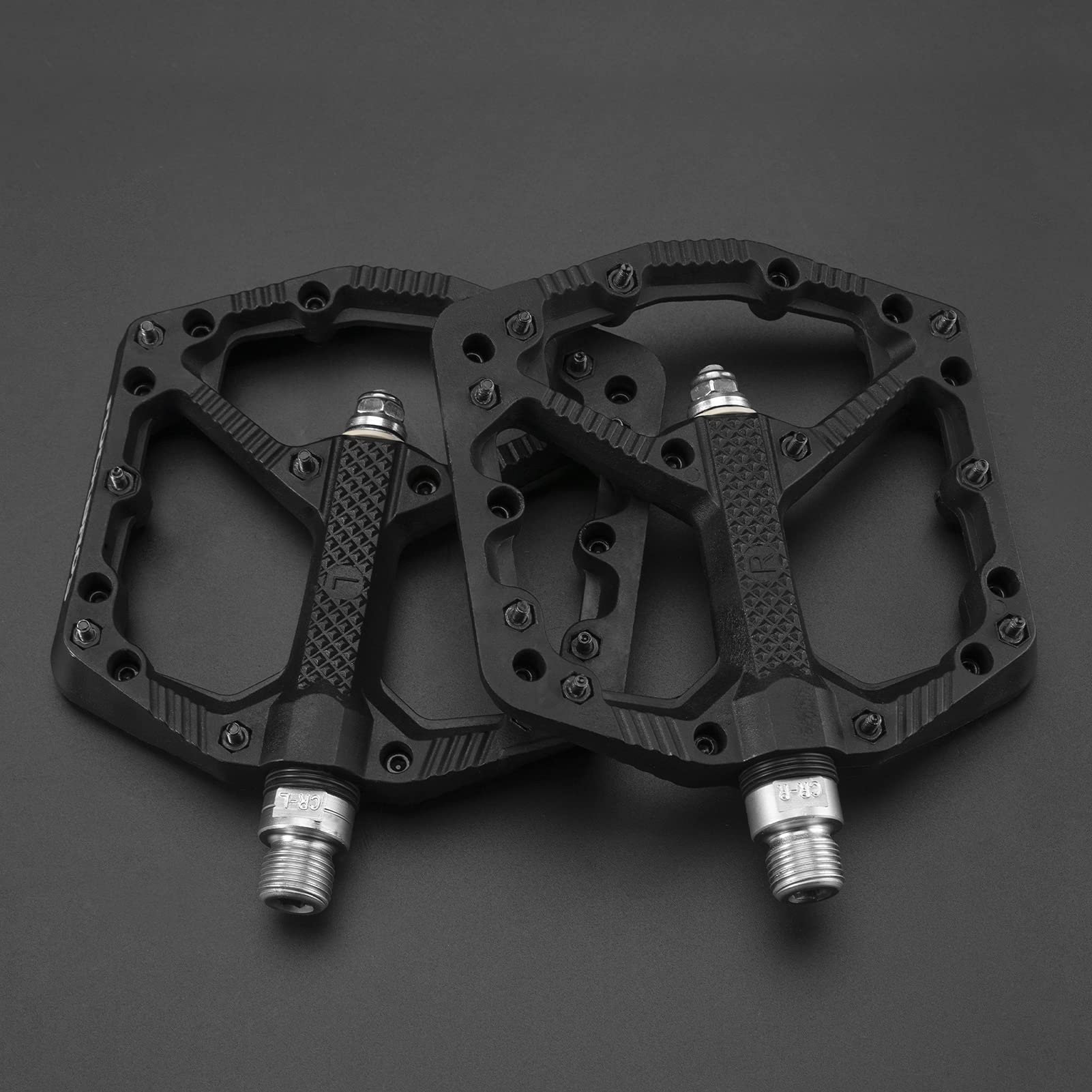 ROCKBROS Pedales de Bicicleta de Nylon, Gran Plataforma Antideslizante, para MTB Bicicleta Carretera BMX, 9/16 Pulgadas