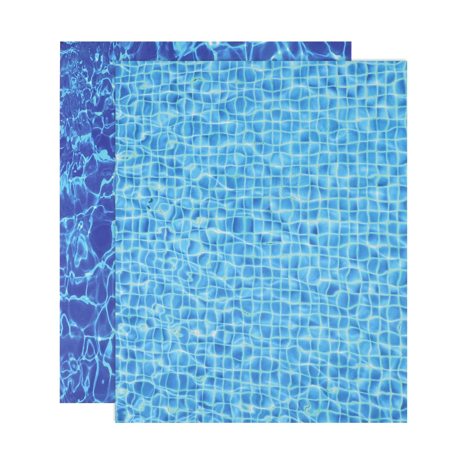 sourcing map 2 Pcs Ripple Water Sticker, Self Adhesive Artificial Water Wave Effect Stickers 11.69"x8.27" Dollhouse Wallpaper Sheets for DIY Dollhouse, Miniature Landscapes, Dark Blue,Blue