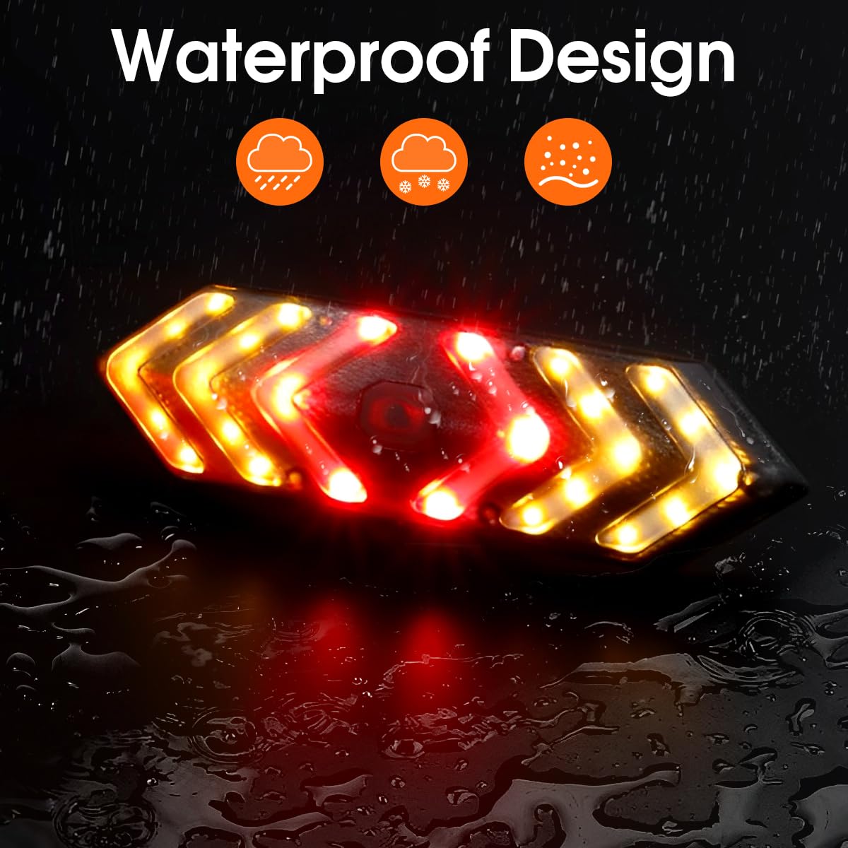 WASAGA Lumières de Tour de Casque de Vélo avec Télécommande sans Fil - Clignotant de Bicyclette 6 Modes