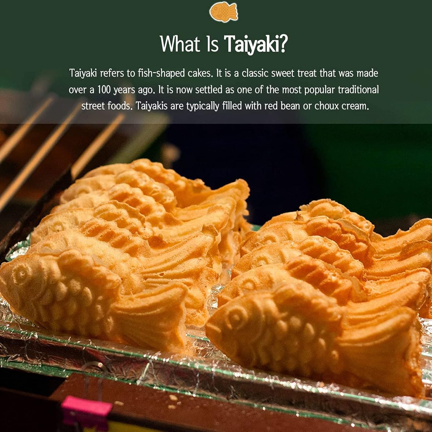 Piastra per Waffle A Forma di Pesce, Piastra Antiaderente per Pancake Taiyaki, Utensile Elettrico per La Cottura in Casa, Cucina E Ristorante, Piastra per Waffle Facile da Pulire
