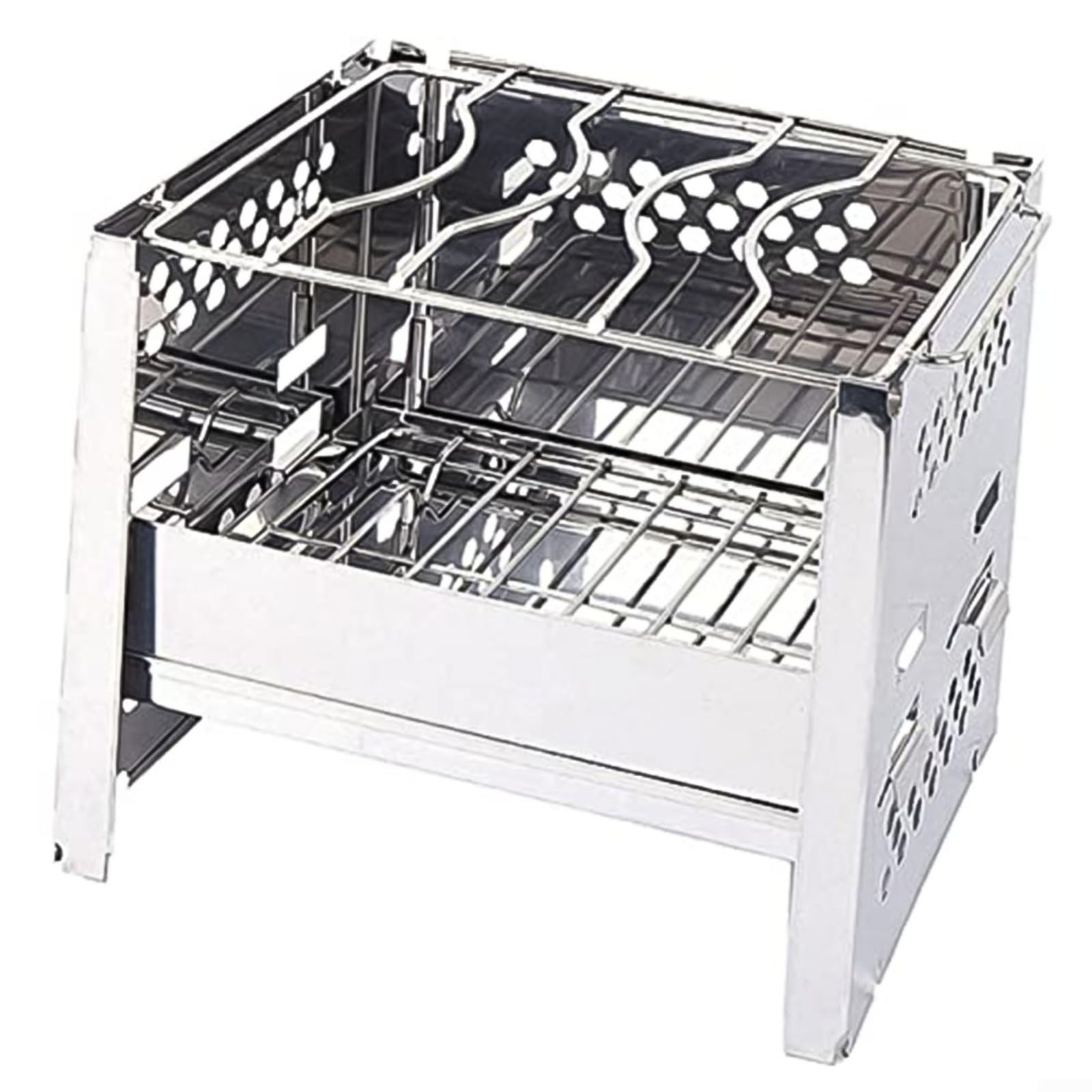 Barbecue portable pliable inox pour cuisiner en plein air facilement