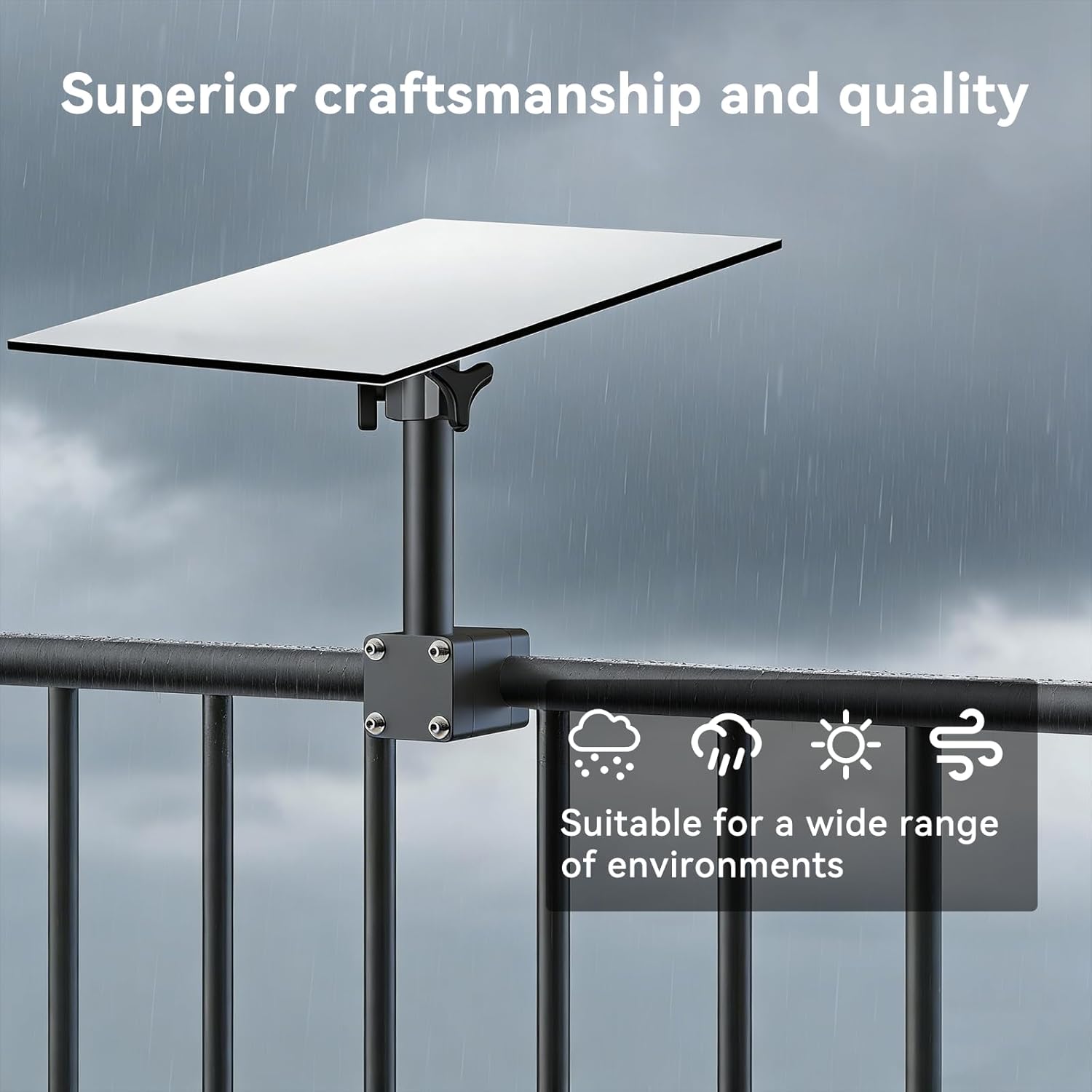 Mount for Starlink Gen 3, 1.5 Inch Horizontal Round Pipe Mount for Stair Railing, Fence, RV, Outdoor Satellite Dish Bracket, for Star Link V3 Pole Mounts for Camper, and Yacht