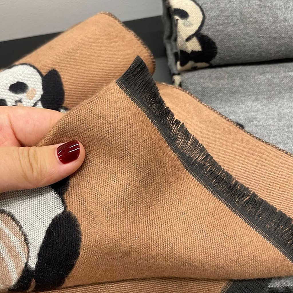 Sciarpa Invernale Femmina calda cotone misto sciarpa autunno inverno donne moda panda sciarpe scialle lungo scialle avvolgente uomo comodo uomo sciarpa Scialli Morbidi
